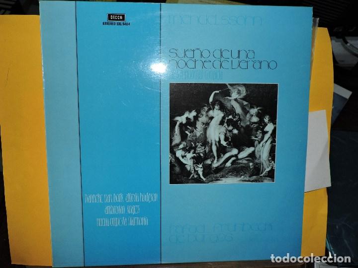 Disques de vinyle: Sue&ntilde;o de una noche de verano. M&uacute;sica incidental completa. Mendelssonn. Rafael Fr&uuml;nbeck de Burgos