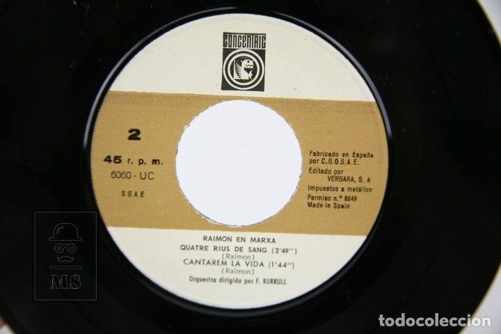 Discos de vinilo: Disco EP De Vinilo - Raimon / En Marxa - Concentric - A&ntilde;o 1967 - Foto 2