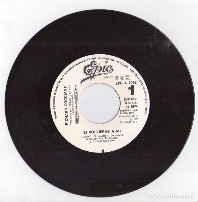 Discos de vinilo: RICHARD COCCIANTE *** SI VOLVIERAS A MI - Foto 2