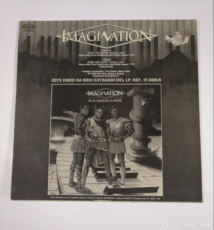 Discos de vinilo: IMAGINATION. MUSIC AND LIGHTS. MAXI SINGLE. TDKDA40 - Foto 2