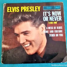 Discos de vinilo: ELVIS PRESLEY - - IT'S NOW OR NEVER (O SOLE MIO)+3 - - EP - EDITADO EN FRANCIA 1960. RCA. Lote 135421274