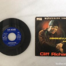 Discos de vinilo: CLIFF RICHARD. CONGRATULATIONS. EUROVISION 1968. Lote 135878250