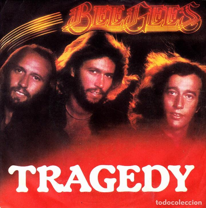 Discos de vinilo: BEE GEES - TRAGEDY + UNTIL SINGLE 1979 SPAIN - Foto 1