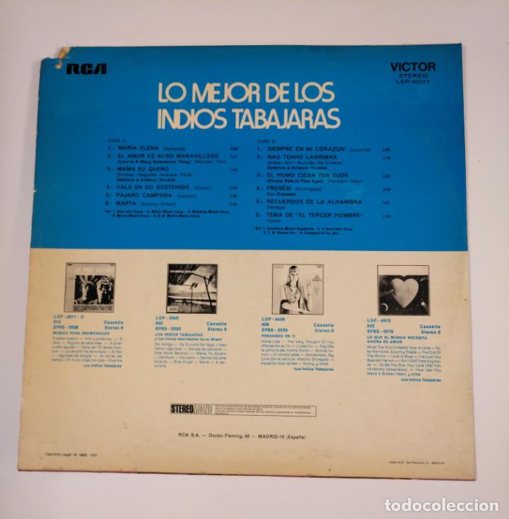 Discos de vinilo: LOS INDIOS TABAJARAS. - LO MEJOR DE LOS INDIOS TABAJARAS - LP. TDKDA42 - Foto 2