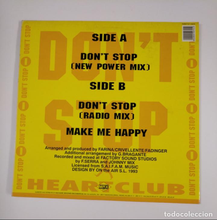 Discos de vinilo: DONT STOP. HEARTCLUB. MAXI SINGLE. TDKDA43 - Foto 2