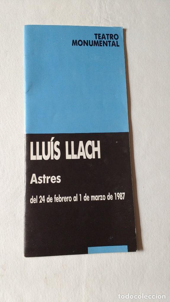 Discos de vinilo: ALBUM DEL CANTAUTOR CATALAN LLUIS LLACH, T&acute;ESTIMO + PROGRAMA Y TICKET - Foto 5