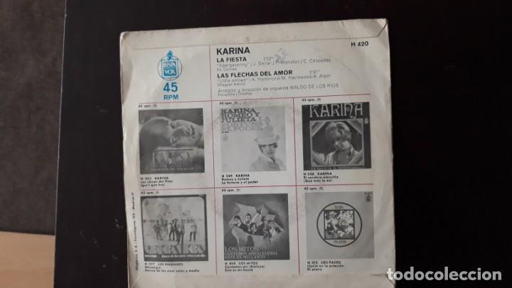 Discos de vinilo: KARINA LA FIESTA LAS FLECHAS DEL AMOR - Foto 2