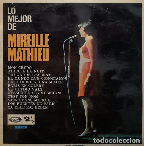 Discos de vinilo: MIREILLE MATHIEU - LO MEJOR DE MIREILLE MATHIEU - LP ESPA&Ntilde;OL DE VINILO - Foto 1