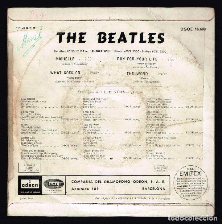 Discos de vinilo: The Beatles. Michelle DSOE 16.688 Odeon 1966 Disco - Foto 2