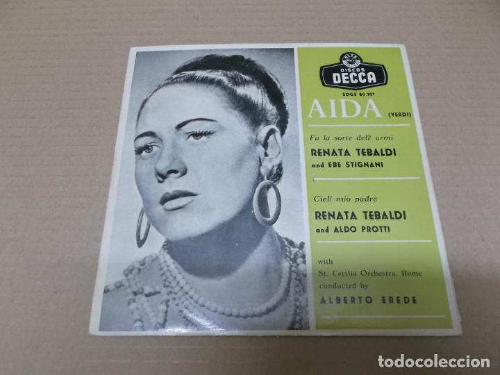 Discos de vinilo: RENATA TEBALDI (EP) AIDA A&Ntilde;O 1957 - Foto 1