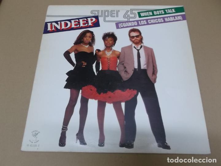 Discos de vinilo: INDEEP (MX) WHEN BOYS TALK (3 TRACKS) A&Ntilde;O 1983 - Foto 1