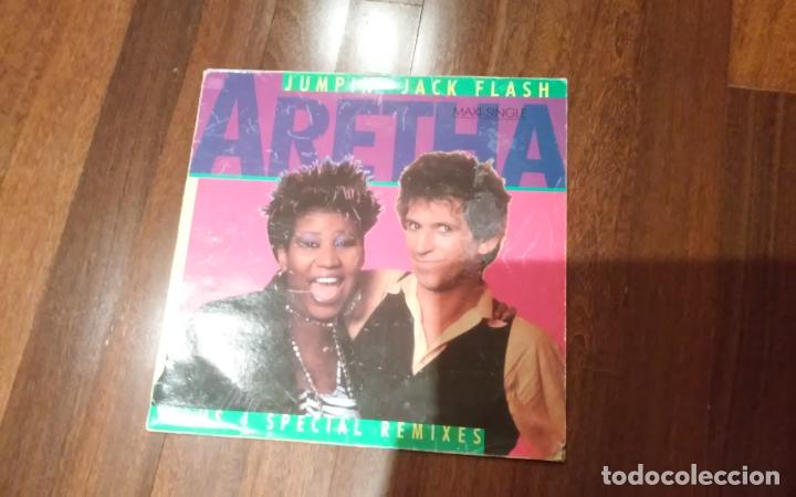 Discos de vinilo: Aretha franklin-jumpin jack flash.maxi - Foto 1