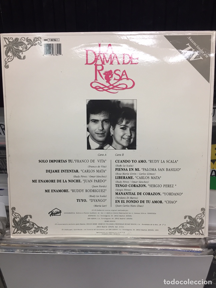 Discos de vinilo: La Dama de Rosa. Temas Originales - Foto 2