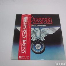 Discos de vinilo: VINILO EDICIÓN JAPONESA DEL LP DE SAXON WHEELS OF STEEL LEER COND.VENTA POR FAVOR