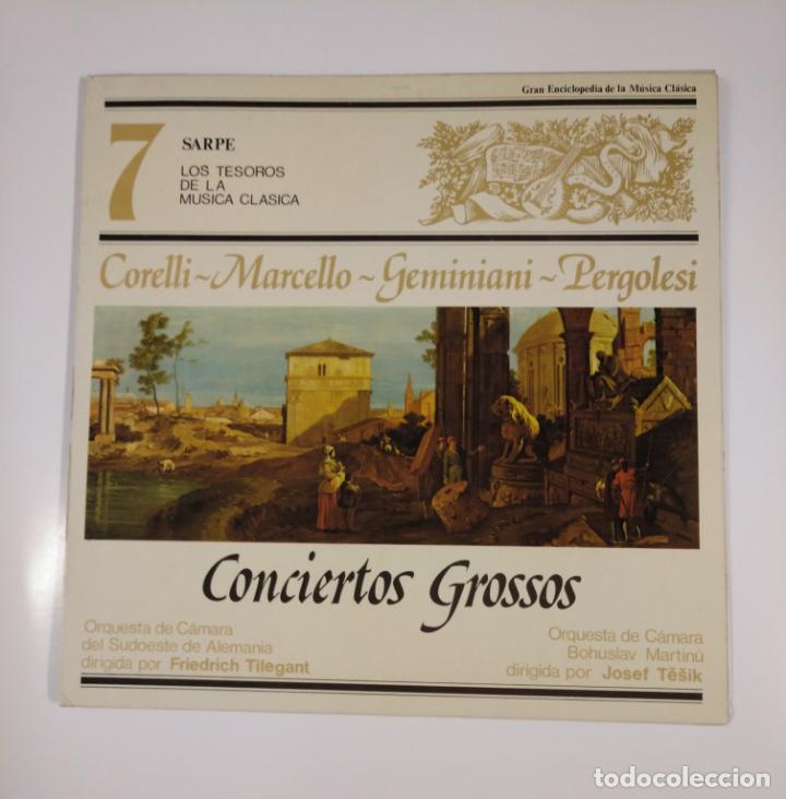 Dischi in vinile: LOS TESOROS DE LA MUSICA CLASICA N&ordm; 7. CONCIERTOS GROSSOS. ORQUESTA BOHUSLAV MARTINU SARPE. TDKDA46