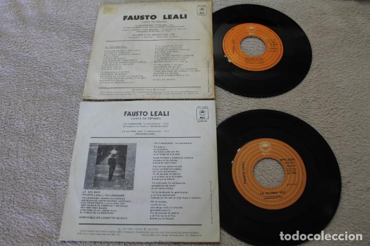 Discos de vinilo: LOTE 2 SINGLES FAUSTO LEALI - Foto 2