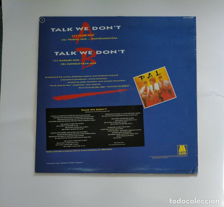 Discos de vinilo: PAL. TALK WE DONT. MAXI-SINGLE. TDKDA47 - Foto 2