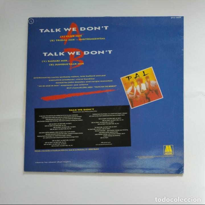 Discos de vinilo: PAL. TALK WE DONT. MAXI-SINGLE. TDKDA47 - Foto 3