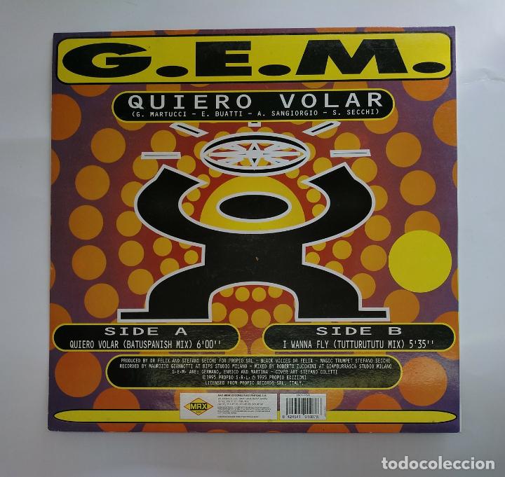 Discos de vinilo: G.E.M. QUIERO VOLAR. MAXI SINGLE. TDKDA47 - Foto 2