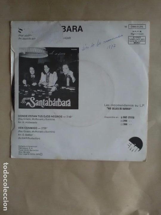 Discos de vinilo: SINGLE SANTA BARBARA.... - Foto 2