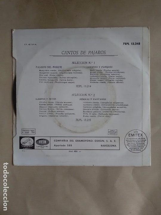 Discos de vinilo: SINGLE CANTOS DE PAJAROS - Foto 2