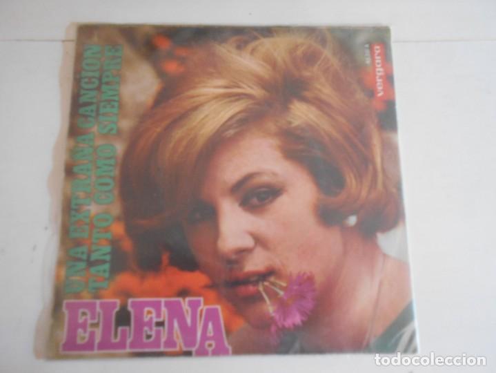 Discos de vinilo: ELENA-SINGLE UNA EXTRA&Ntilde;A CANCION - Foto 2