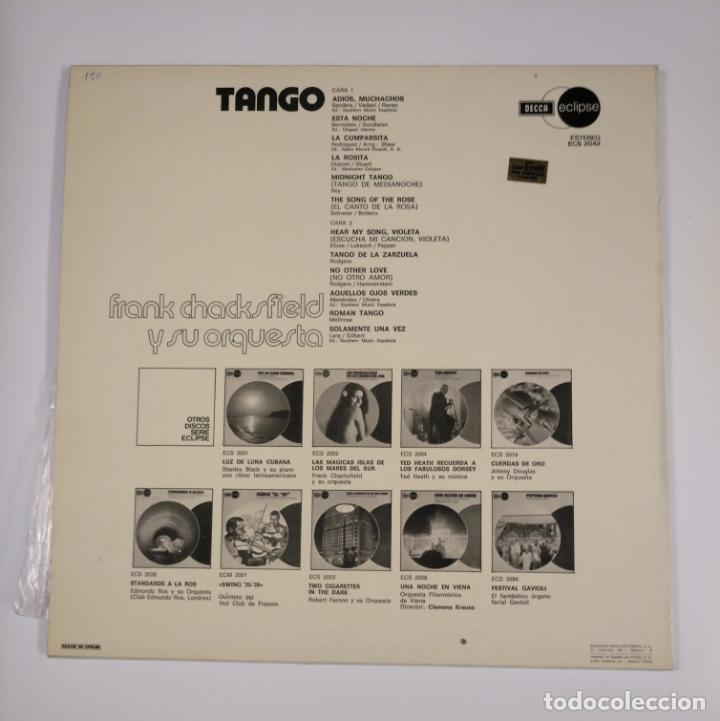 Discos de vinilo: FRANK CHACKSFIELD Y SU ORQUESTA. TANGO. LP. TDKLP4 - Foto 2