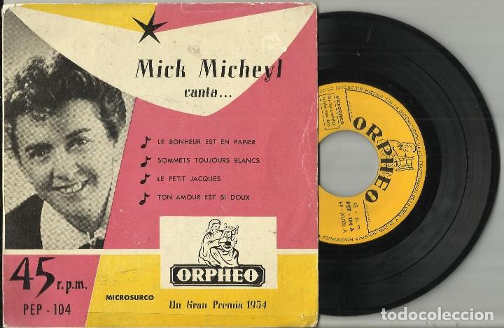Discos de vinilo: MICK MICHEYL EP LE BONHEUR EST EN PAPIER + 3 espa&ntilde;a 1959