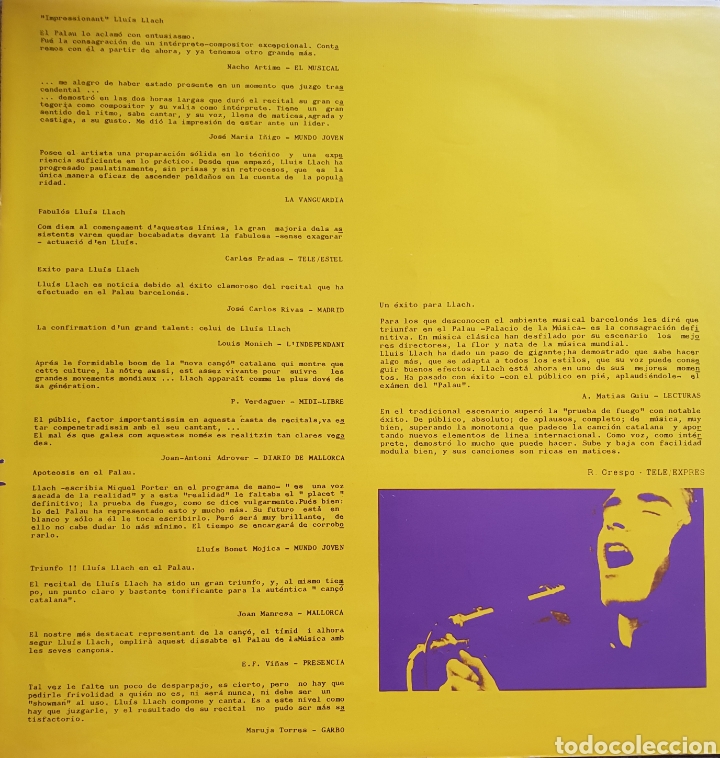 Discos de vinilo: LP LLUIS LLACH ARA I AQUI - Foto 2
