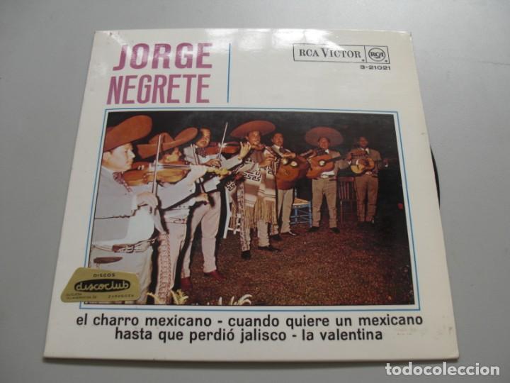 Discos de vinilo: JORGE NEGRETE - EL CHARRO MEXICANO - SINGLE 1967 - Foto 1