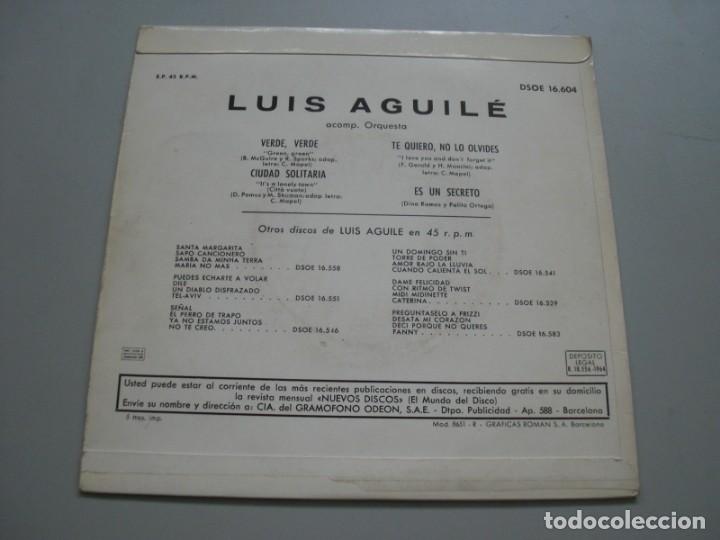 Discos de vinilo: M&Aacute;S RITMO ... DE LUIS AGUILE - SINGLE 1964 - Foto 2