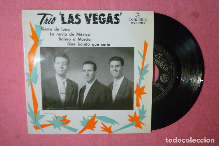 Disques de vinyle: 7&rdquo; TRIO LAS VEGAS Sierra De Luna +3 - EP - COLUMBIA ECGE 70864 (EX/EX-)
