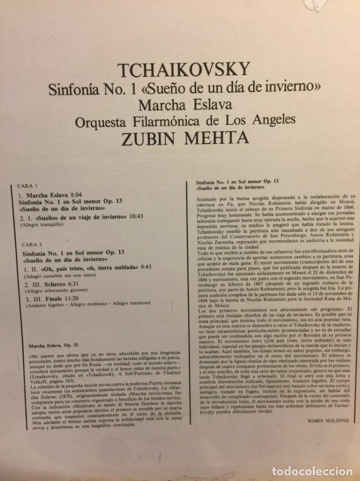 Discos de vinilo: Tchaikovsky. Sinfon&iacute;a n&ordm; 1 - Foto 3