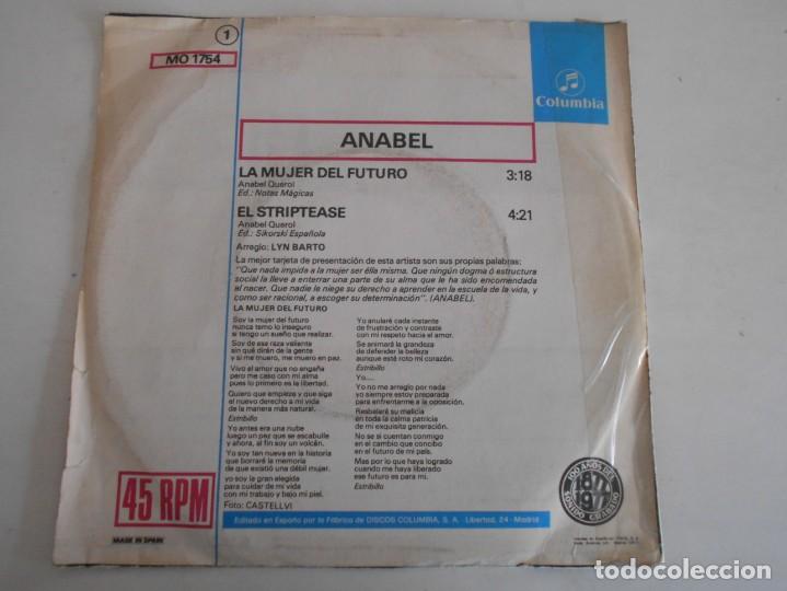 Discos de vinilo: ANABEL-SINGLE LA MUJER DEL FUTURO - Foto 2