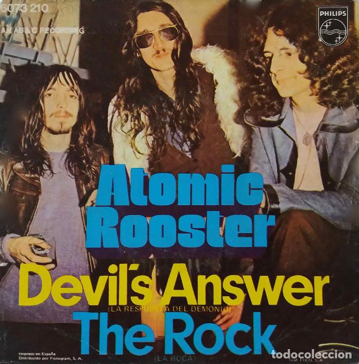 Discos de vinilo: ATOMIC ROOSTER, DEVILS ANSWER. SINGLE ESPA&Ntilde;A SOLO PORTADA - Foto 1