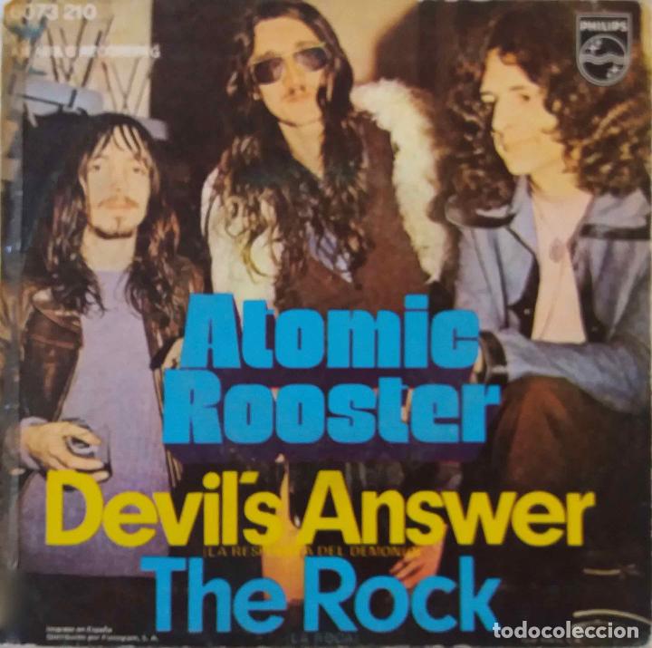 Discos de vinilo: ATOMIC ROOSTER, DEVILS ANSWER. PORTADA DE SINGLE ESPA&Ntilde;A - Foto 1