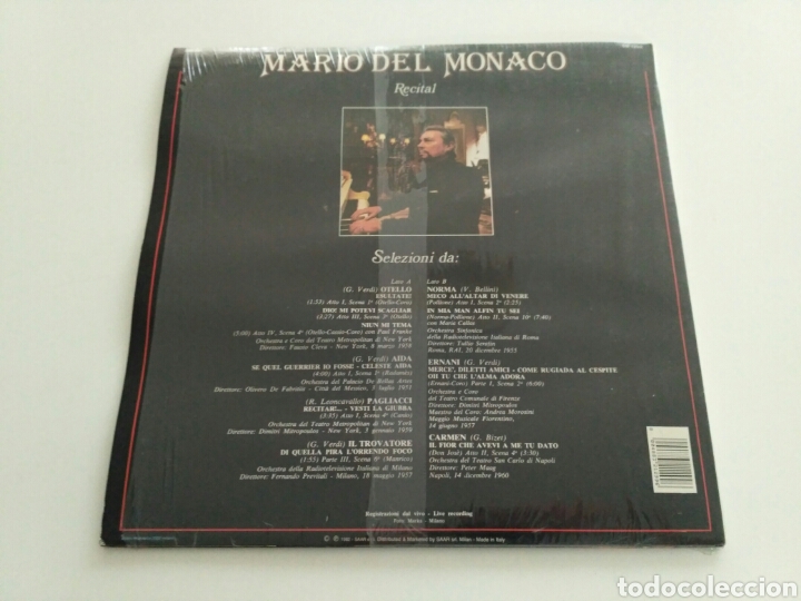 Discos de vinilo: Mario del Monaco - Recital (LP, Comp) - Foto 2