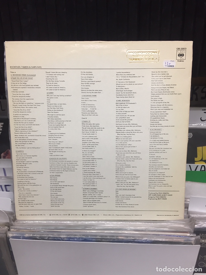 Discos de vinilo: Bookends. Simon & Garfunkel - Foto 2