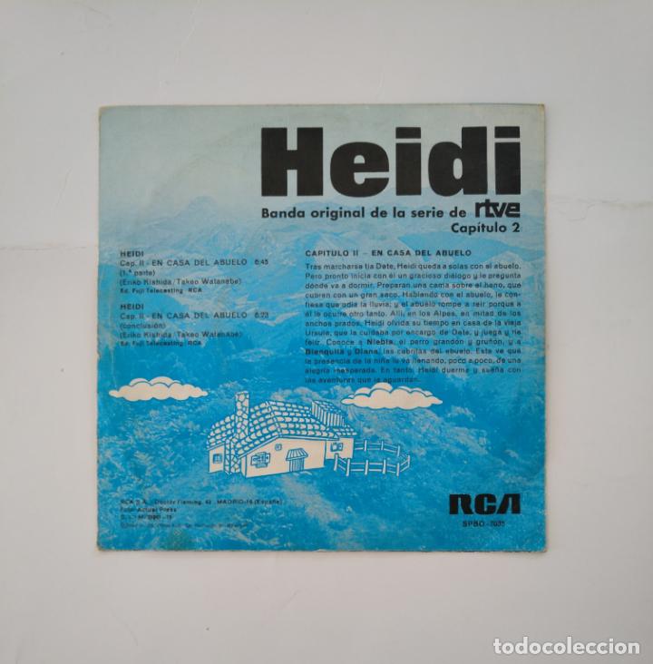 Discos de vinilo: HEIDI. BANDA ORIGINAL DE LA SERIE DE RTVE. CAPITULO 2. TDKDS11 - Foto 2