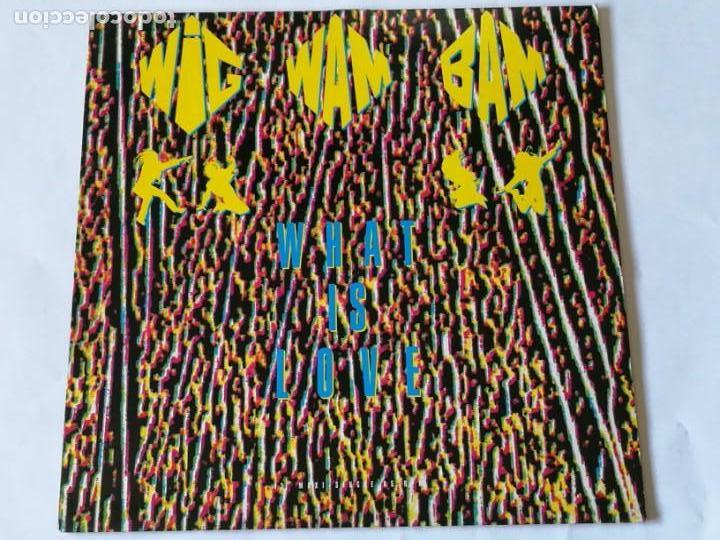 Discos de vinilo: Wig Wam Bam - What Is Love- 1990 - Foto 1