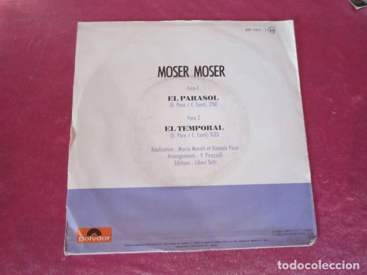 Discos de vinilo: MOSER MOSER - EL PARASOL SINGLE - Foto 2