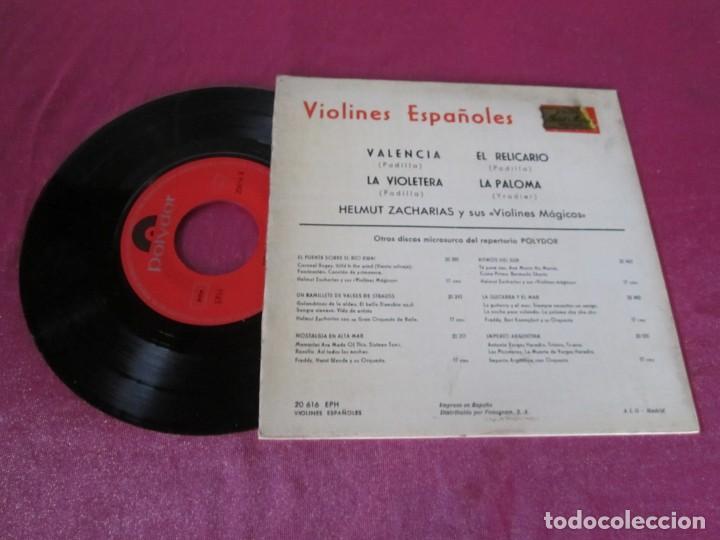 Discos de vinilo: VIOLINES ESPA&Ntilde;OLES SINGLE E 5 BORRAR - Foto 2