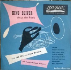 Discos de vinilo: KING OLIVER/ IDA COX & SARA MARTIN. PLAYS THE BLUES. LONDON, UK 1954 (LP 10’’)