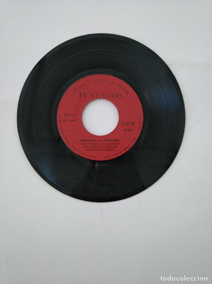 Vinyl-Schallplatten: DISCO SORPRESA FUNDADOR N&ordm; 10171. ANA MARIA LA JEREZANA. SINGLE SIN PORTADAS. TDKDS11