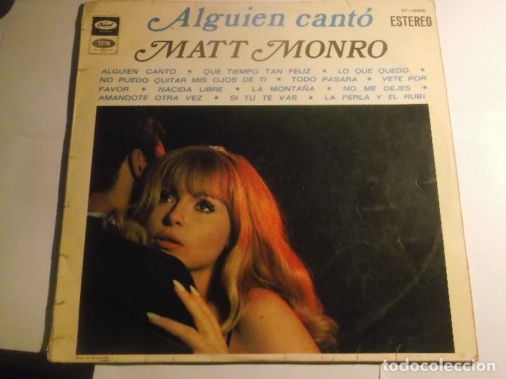 Discos de vinilo: MATT MONRO-ALGUIEN CANTO - Foto 1