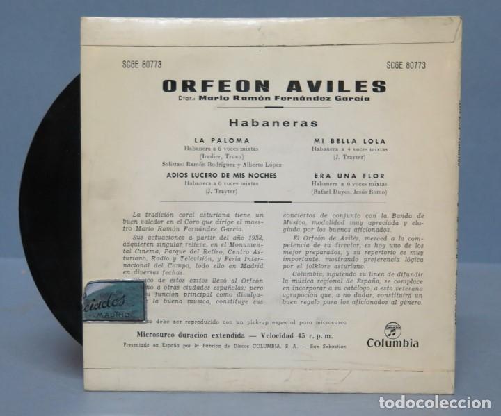 Discos de vinilo: EP. ORFEON AVILES. HABANERAS - Foto 2