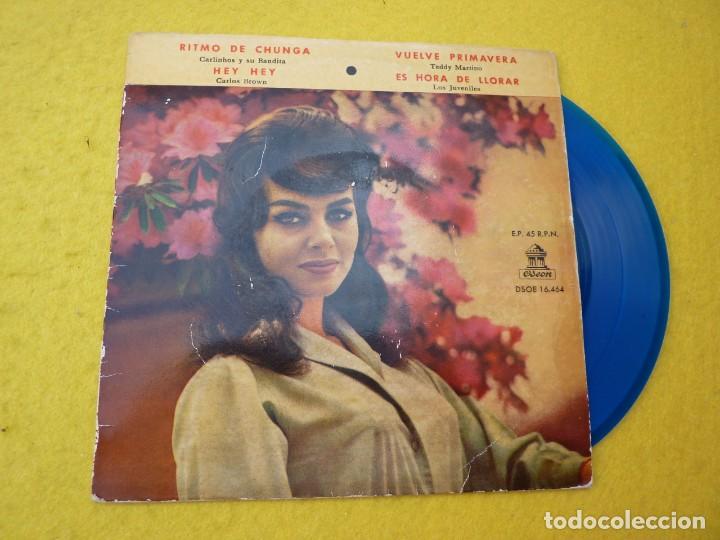 Disques de vinyle: Carlinhos y su bandita-Ritmo de chunga-Luis Aguile-Carlos Brown-Hey hey (EX-/VG) single colour   &ccedil;