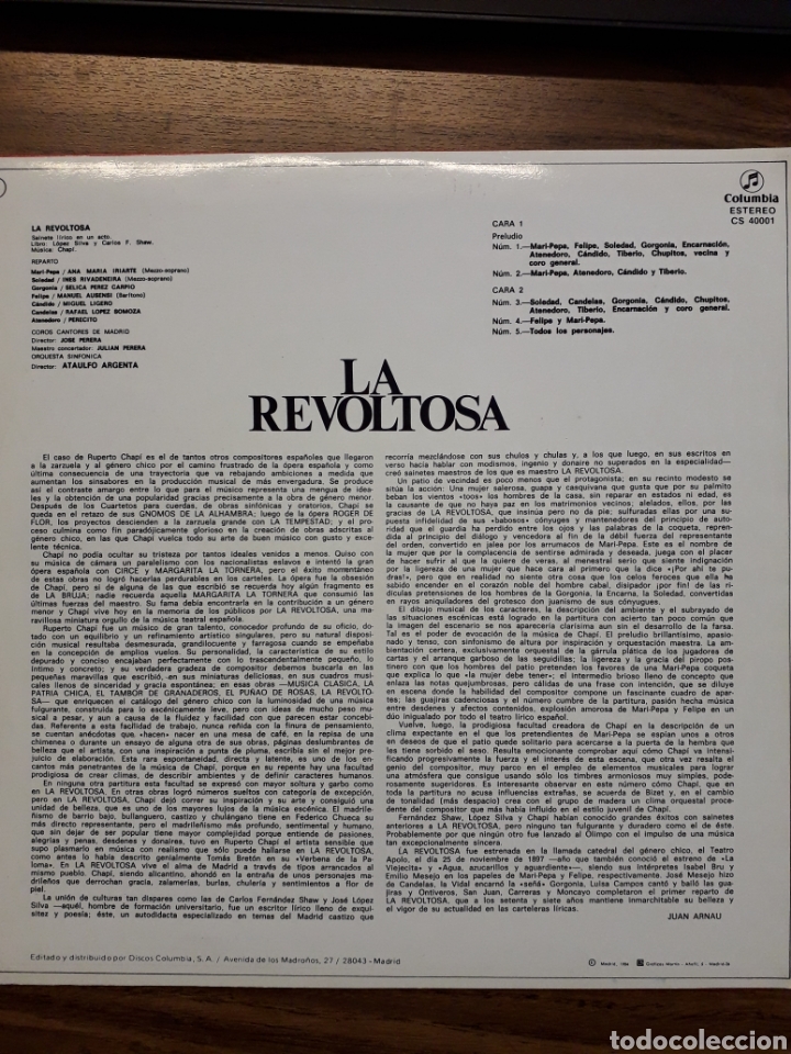 Discos de vinilo: La Revoltosa. Ataulfo Argenta - Foto 2