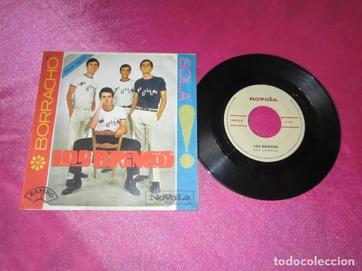 Discos de vinilo: LOS BRINCOS - BORRACHO / SOLA - SINGLE - Foto 1
