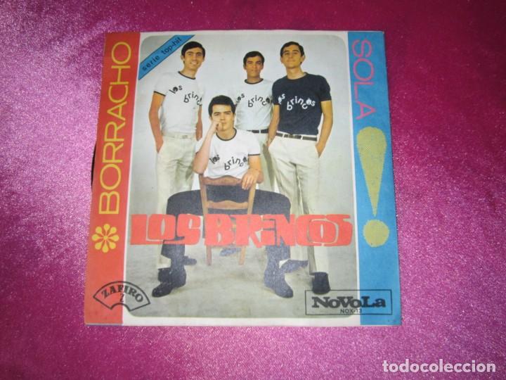 Discos de vinilo: LOS BRINCOS - BORRACHO / SOLA - SINGLE - Foto 3